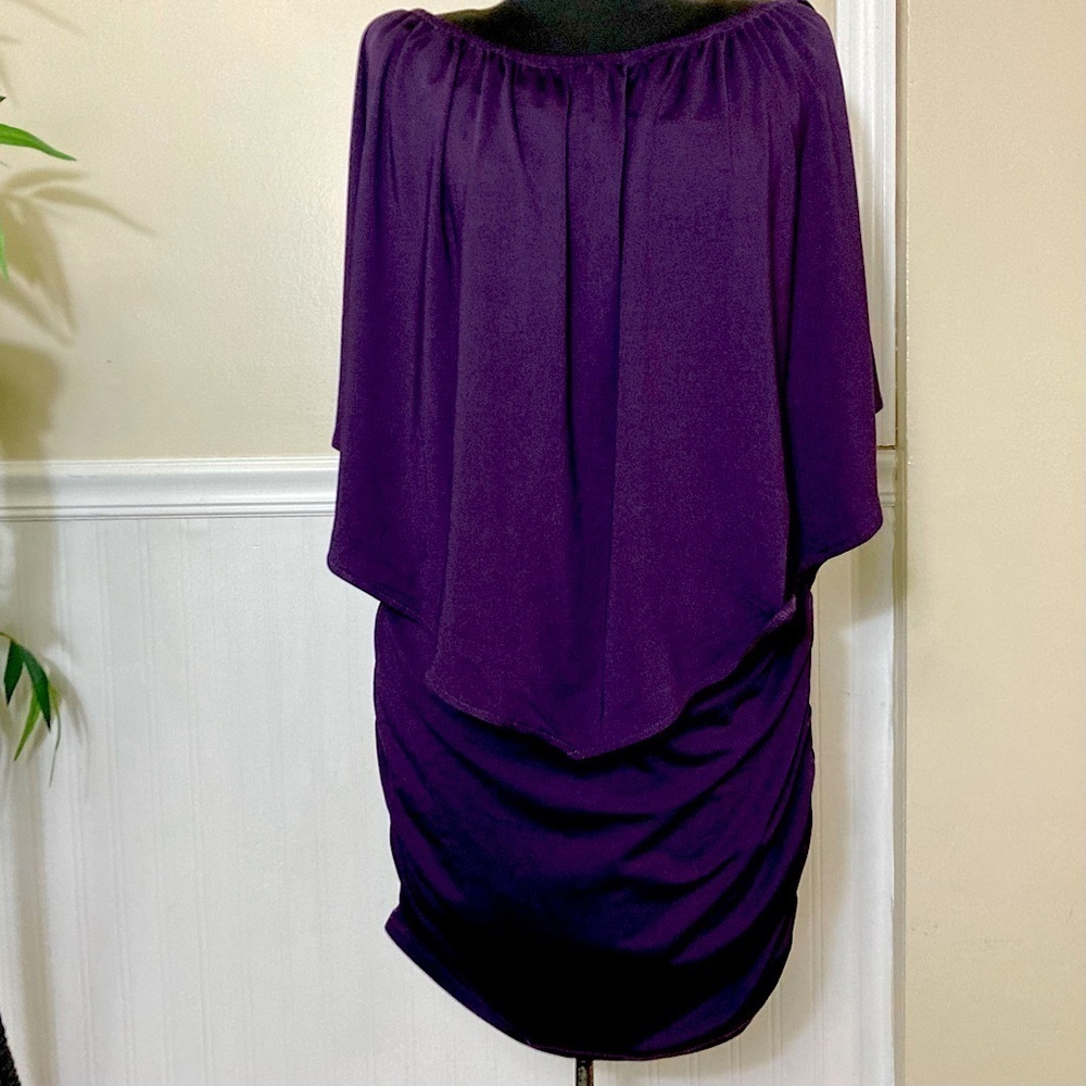 Women Off Shoulder Ruffles Bodycon Mini Dress,‎ size L EUC - Picture 9 of 10